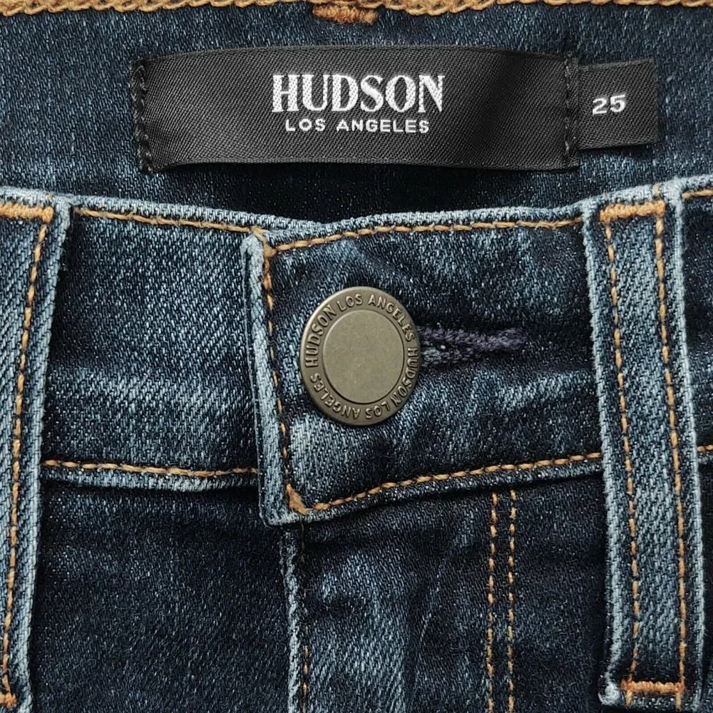 New HUDSON Holly High Rise Crop Flare Jeans 25 Blue - Picture 8 of 9